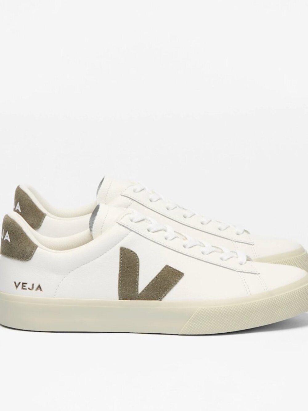 Veja CAMPO LEATHER WHITE KAKI